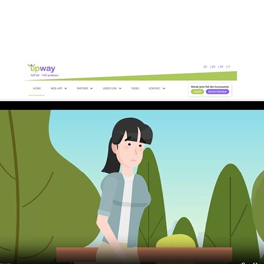 Ausschnitt der upway-Website