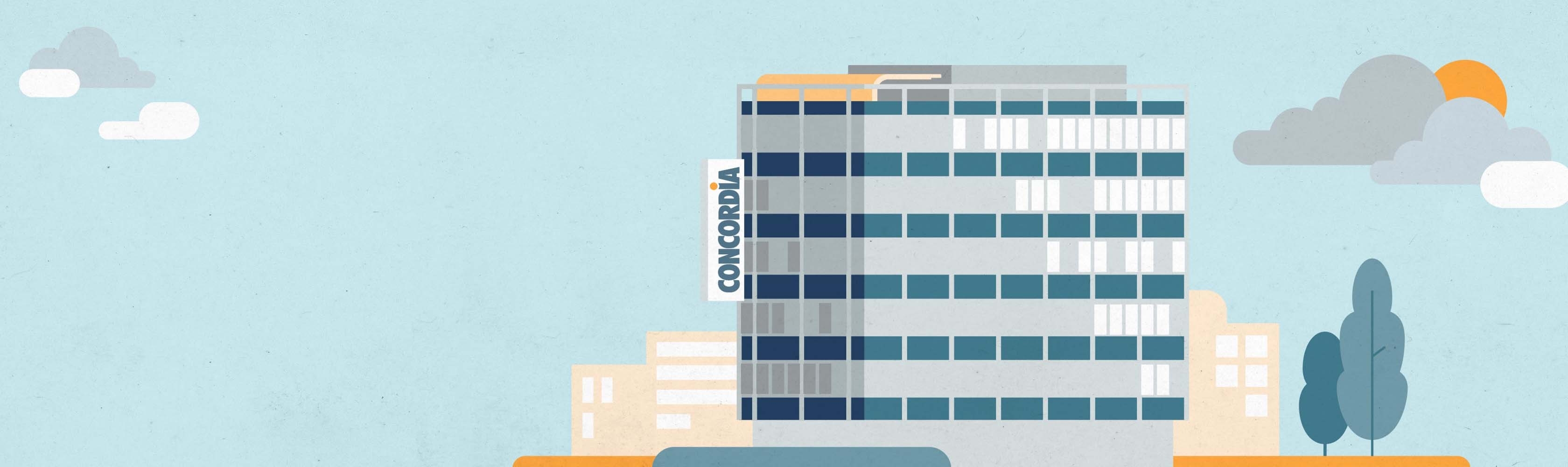 Association - Drawing of the CONCORDIA headquarters in Lucerne