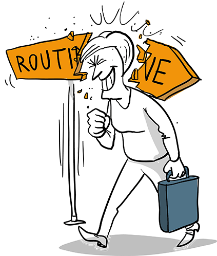 Thema Kreativität: Durchbrechen Sie Routinen