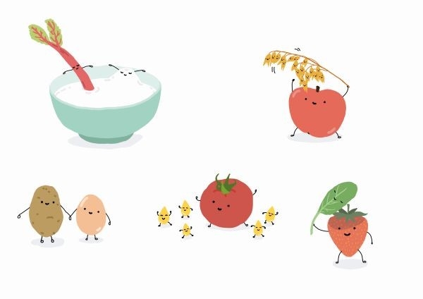 Für eine gesunde Ernährung lassen sich Lebensmittel clever kombinieren: Erdbeeren und Spinat sind ein perfektes Duo, Tomaten und Öl beste Freunde, Kartoffeln und Eier gehen Hand in Hand.