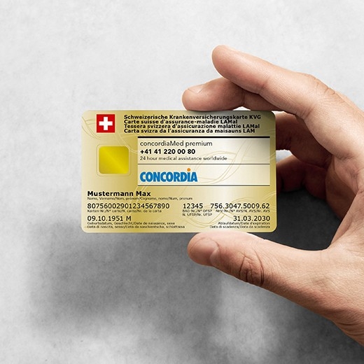 Health insurance card gold