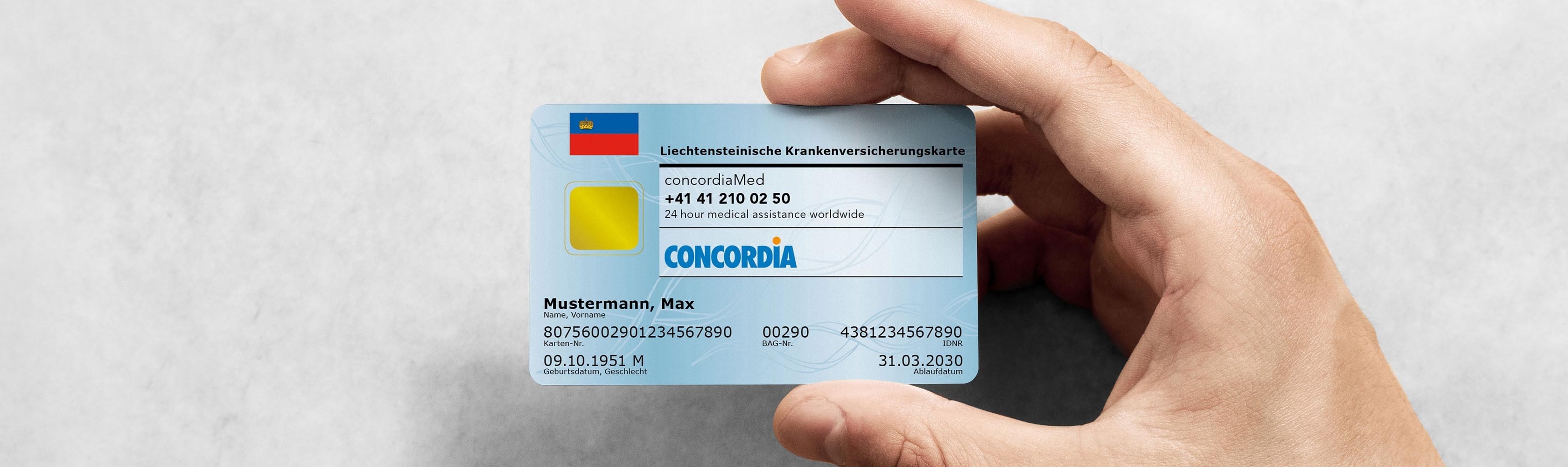 CONCORDIA health insurance card